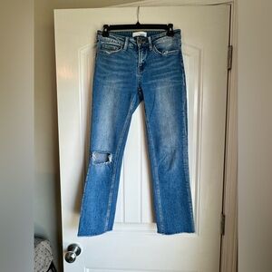 Vervet Mid-Rise Straight Leg Ankle Jeans Sz 25